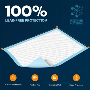 100 17.7"x13" inch 6-layer protective, Disposable, absorbent dog training pads