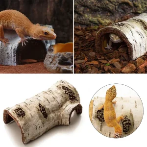 Reptile Hide Cave Habitat Shelter/ Tree Bark